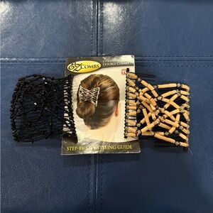 E-Z Combs: Black and Tan Hair Accessory Set